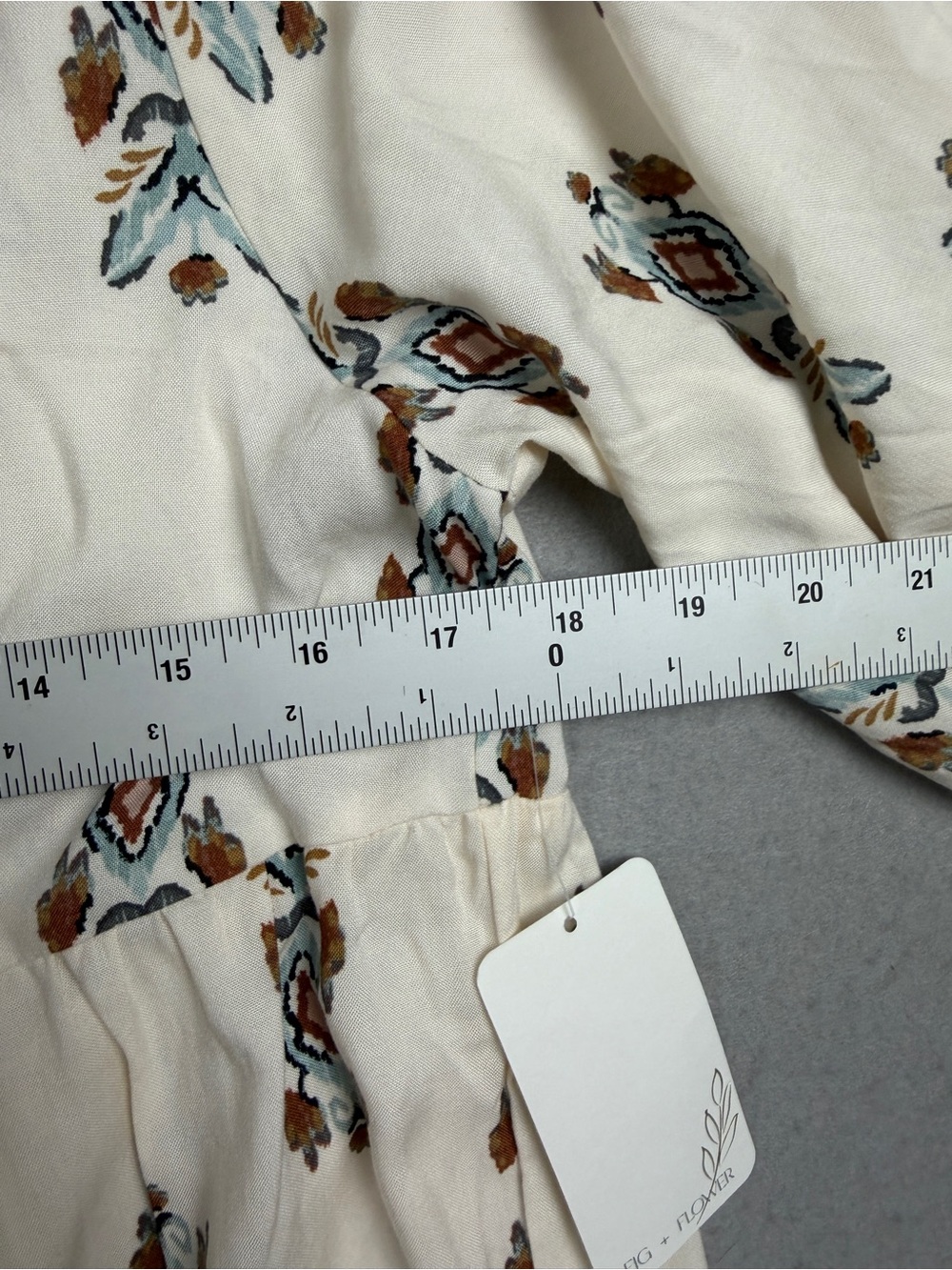 NWT Fig & Flower Tiered Midi Dress Ivory Floral Farmhouse Boho Size S - Picture 8 of 12